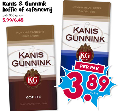 Kanis en Gunnink   koffie folder aanbieding bij  Boons Markt - details