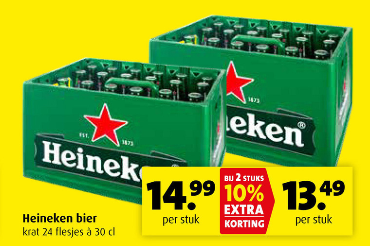 Heineken   krat bier folder aanbieding bij  Boni - details