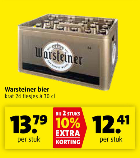 Warsteiner   krat bier folder aanbieding bij  Boni - details