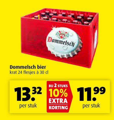 Dommelsch   krat bier folder aanbieding bij  Boni - details