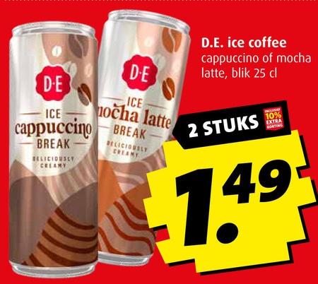 Douwe Egberts   ijskoffie folder aanbieding bij  Boni - details