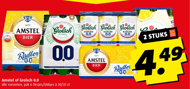 Amstel   alcoholvrij bier folder aanbieding bij  Boni - details