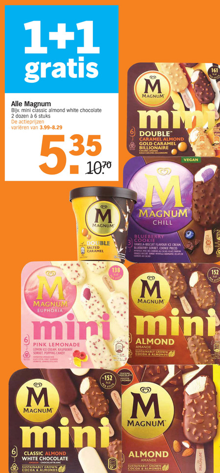 Magnum   ijslollies folder aanbieding bij  Albert Heijn - details