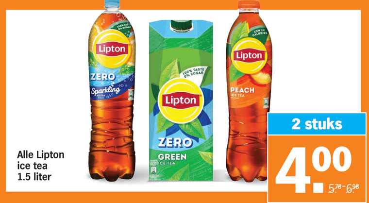 Lipton   ice tea folder aanbieding bij  Albert Heijn - details