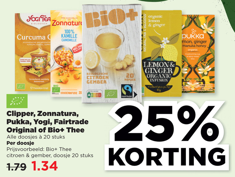 Yogi Tea   thee folder aanbieding bij  Plus - details