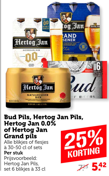 Bud   blikje bier folder aanbieding bij  Coop - details