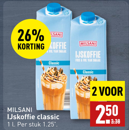 Milsani   ijskoffie folder aanbieding bij  Aldi - details