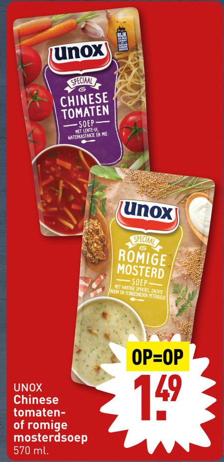 Unox   soep folder aanbieding bij  Aldi - details