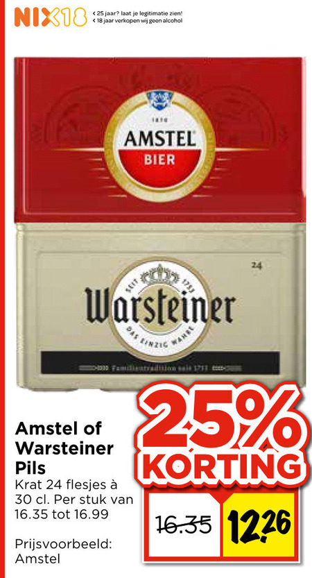 Warsteiner   krat bier folder aanbieding bij  Vomar - details