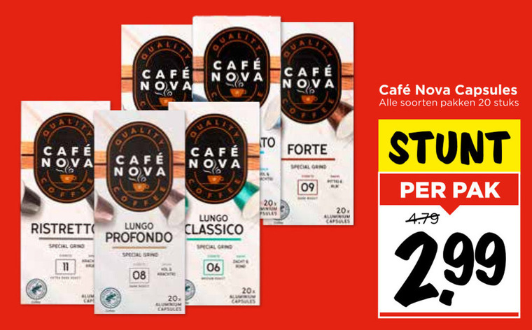 Cafe Nova   koffiecups folder aanbieding bij  Vomar - details