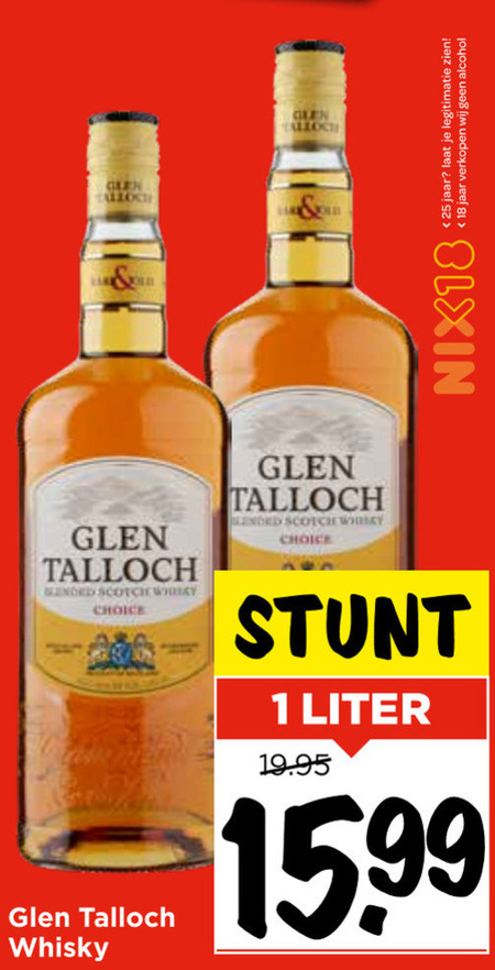 Glen Talloch   whisky folder aanbieding bij  Vomar - details