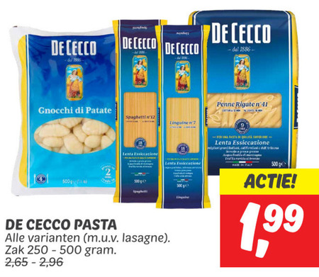 De Cecco   penne rigate, pasta folder aanbieding bij  Dekamarkt - details