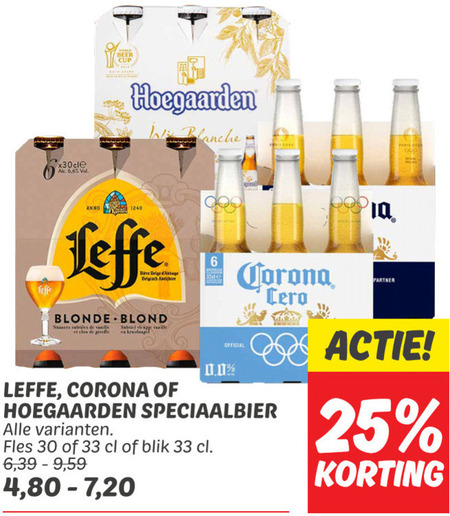 Leffe   blikje bier, speciaalbier folder aanbieding bij  Dekamarkt - details