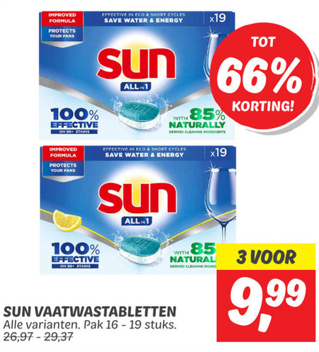 Sun   vaatwasmiddel folder aanbieding bij  Dekamarkt - details