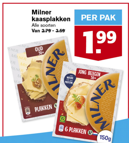 Milner   kaasplakken folder aanbieding bij  Hoogvliet - details