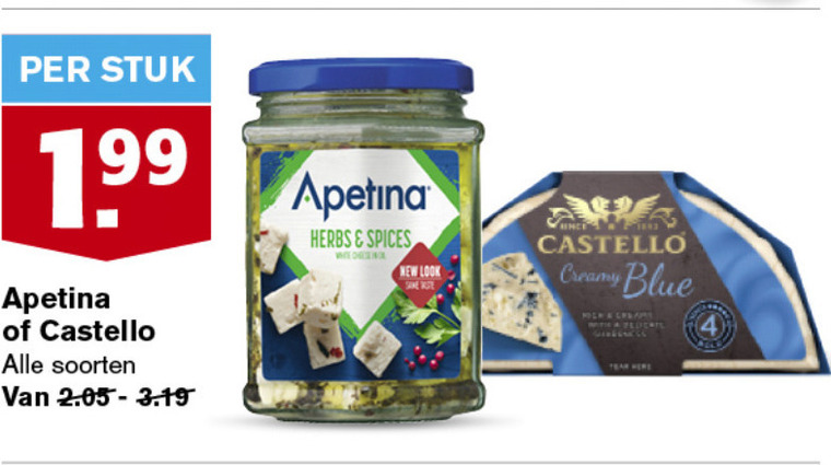 Castello   blauwe kaas, feta folder aanbieding bij  Hoogvliet - details