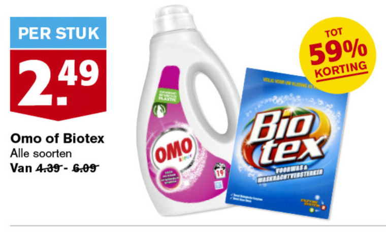 Biotex   wasmiddel, handwasmiddel folder aanbieding bij  Hoogvliet - details