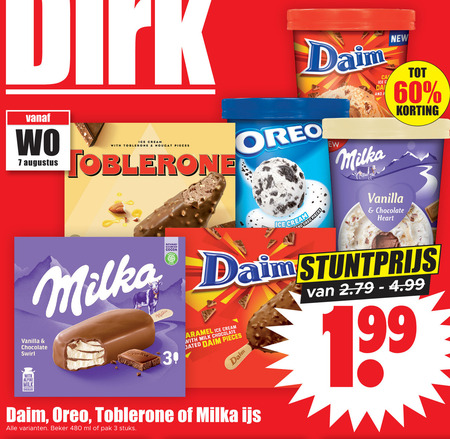 Oreo   ijsspecialiteit folder aanbieding bij  Dirk - details