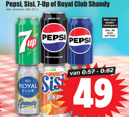 Pepsi   cola, frisdrank folder aanbieding bij  Dirk - details