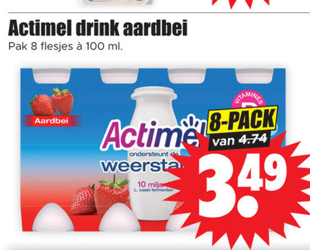 Danone Actimel   drinkyoghurt folder aanbieding bij  Dirk - details