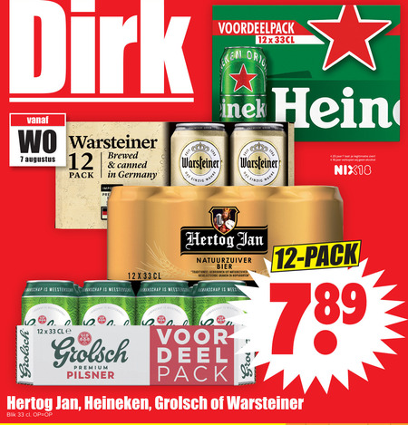 Hertog Jan   blikje bier folder aanbieding bij  Dirk - details