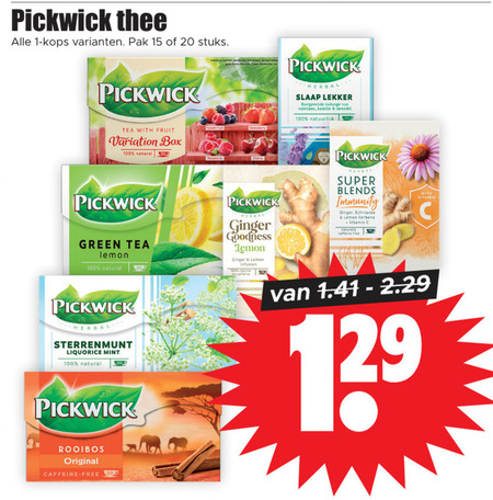 Pickwick   thee folder aanbieding bij  Dirk - details