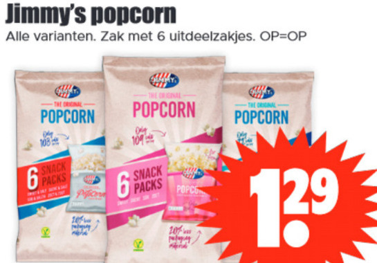 jimmys   popcorn folder aanbieding bij  Dirk - details