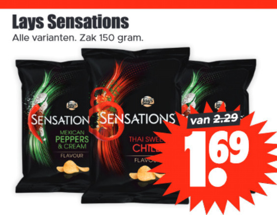 Lays   chips folder aanbieding bij  Dirk - details