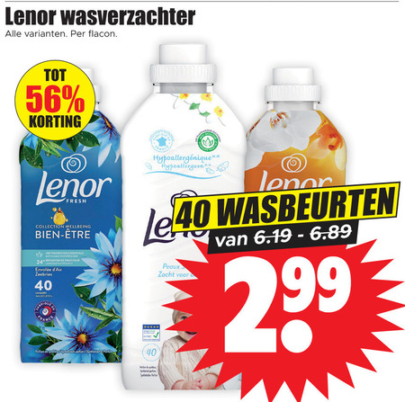 Lenor   wasverzachter folder aanbieding bij  Dirk - details