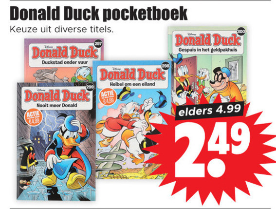 Donald Duck   stripboek folder aanbieding bij  Dirk - details