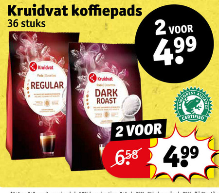 Kruidvat Huismerk   koffiepad folder aanbieding bij  Kruidvat - details