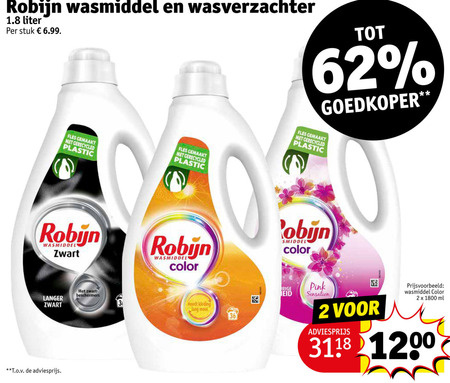 Robijn   wasmiddel, wasverzachter folder aanbieding bij  Kruidvat - details