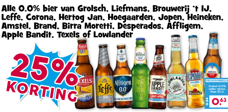 Heineken 0.0   alcoholvrij bier, blikje bier folder aanbieding bij  Boons Markt - details