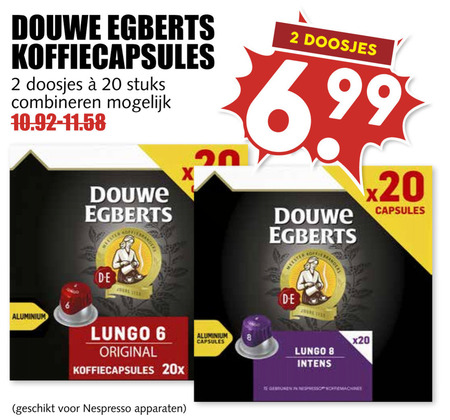 Douwe Egberts   koffiecups folder aanbieding bij  MCD Supermarkt Basis - details