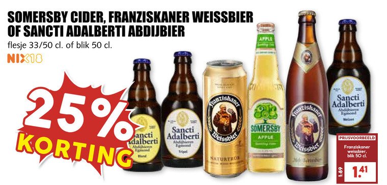 Franziskaner   appelcider folder aanbieding bij  MCD Supermarkt Basis - details