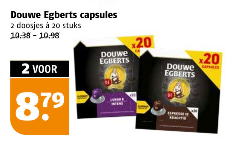 Douwe Egberts   koffiecups folder aanbieding bij  Poiesz - details