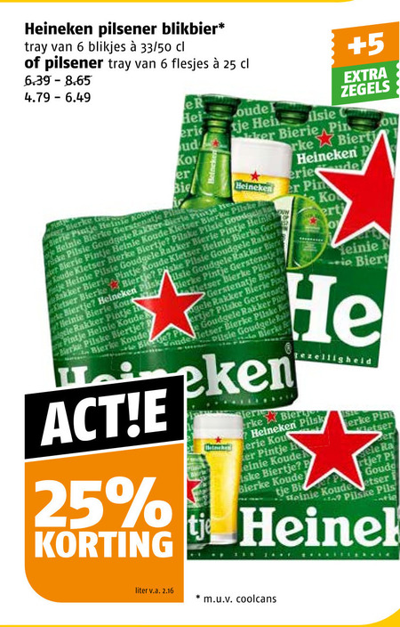 Heineken   blikje bier folder aanbieding bij  Poiesz - details