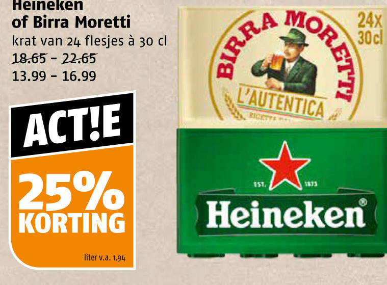 Birra Moretti   krat bier folder aanbieding bij  Poiesz - details