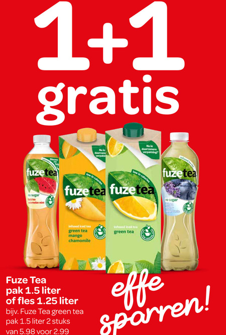 Fuze Tea   ice tea folder aanbieding bij  Spar - details