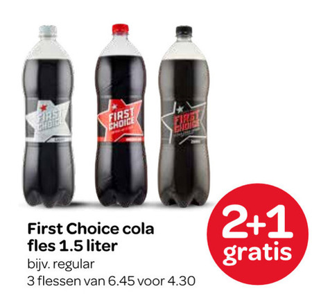 First Choice   cola folder aanbieding bij  Spar - details