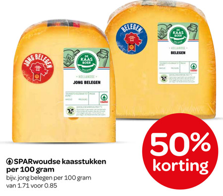 Sparwoudse   kaas folder aanbieding bij  Spar - details