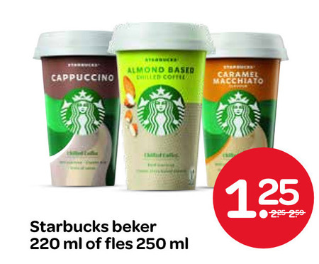 Starbucks   ijskoffie folder aanbieding bij  Spar - details