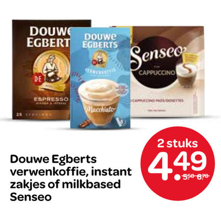 Douwe Egberts Senseo   oploskoffie, koffiepad folder aanbieding bij  Spar - details