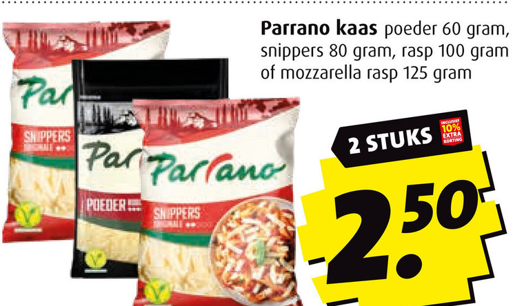 Parrano   geraspte kaas folder aanbieding bij  Boni - details