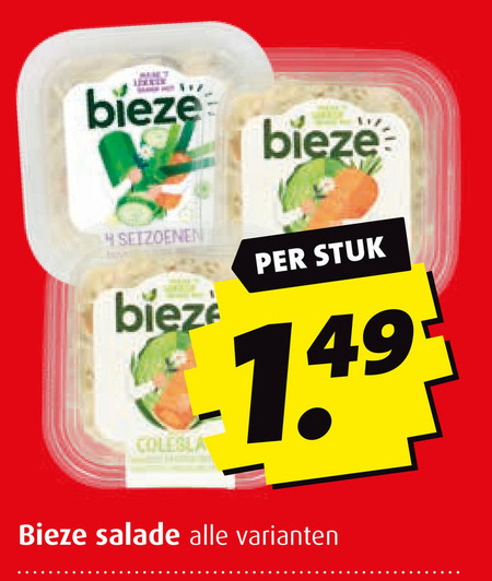 Bieze   salade folder aanbieding bij  Boni - details