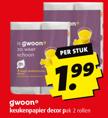 Gwoon   keukenpapier folder aanbieding bij  Boni - details