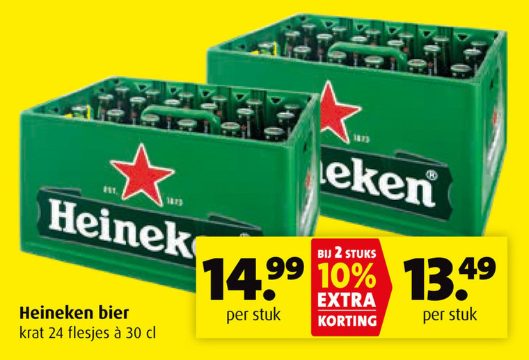 Heineken   krat bier folder aanbieding bij  Boni - details