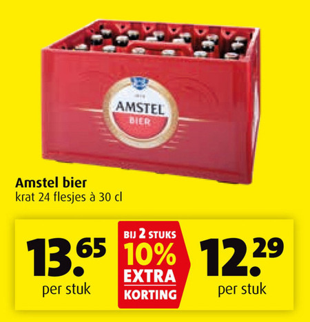 Amstel   krat bier folder aanbieding bij  Boni - details