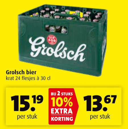 Grolsch   krat bier folder aanbieding bij  Boni - details