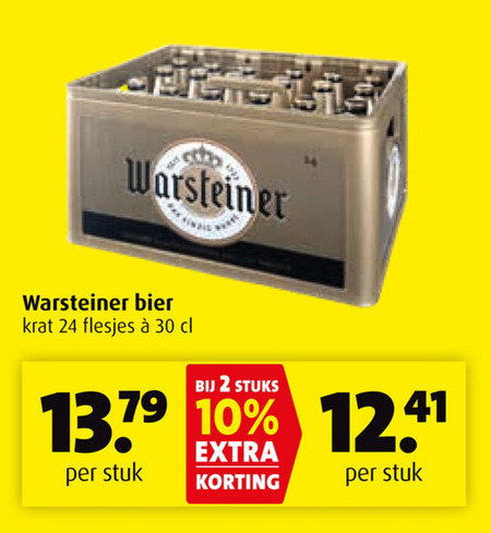 Warsteiner   krat bier folder aanbieding bij  Boni - details